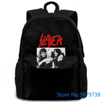 

SLAYER BAND WHITE DAVE LOMBARDO JEFF HANNE TOM ARAYA KERRY KING Latest women men backpack laptop travel school adult