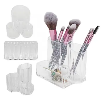 

Acrylic Cosmetic Brush Holder Empty Eyebrow Pencil Nail Art Pen Storage Box Display Rack Makeup Nail Brush Pen Holder