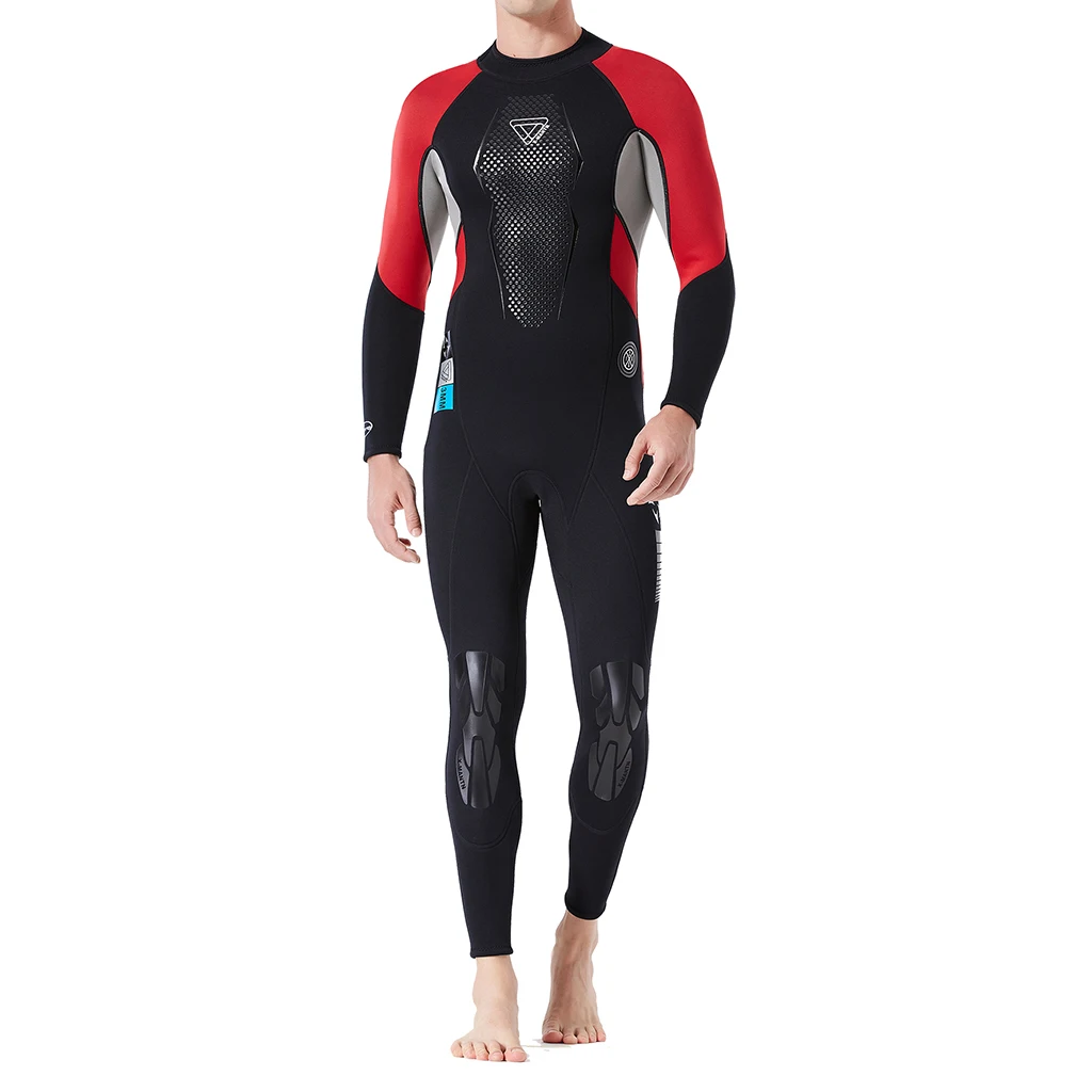

Men's 3mm Back Zip Full Wetsuit Swimsuit for Spearfishing Snorkeling Scuba Diving Water Sports Accessories- M-XXL