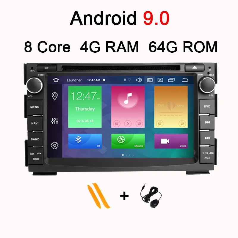 Ips DSP 4G 64G 2 Din Android 9,0 Автомобильный мультимедийный dvd-плеер для KIA Ceed 2009 2010 2011 2012 Авто радио gps навигация obd2 DVR - Цвет: 8 Core 64G ROM