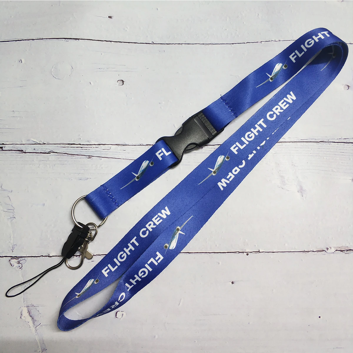 Aviation-Themed Polyester Neck Strap Keychain Gift