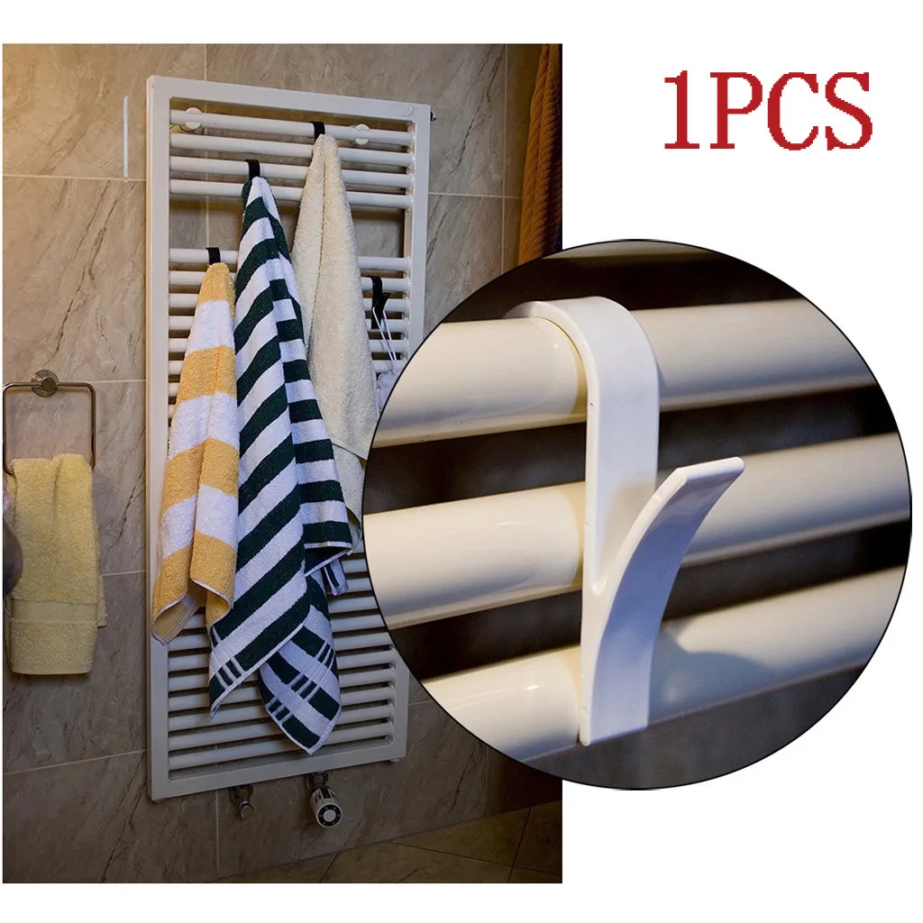

High Quality Hanger For Heated Towel Radiator Rail Bath Hook Holder Clothes Hanger Scarf Hanger white