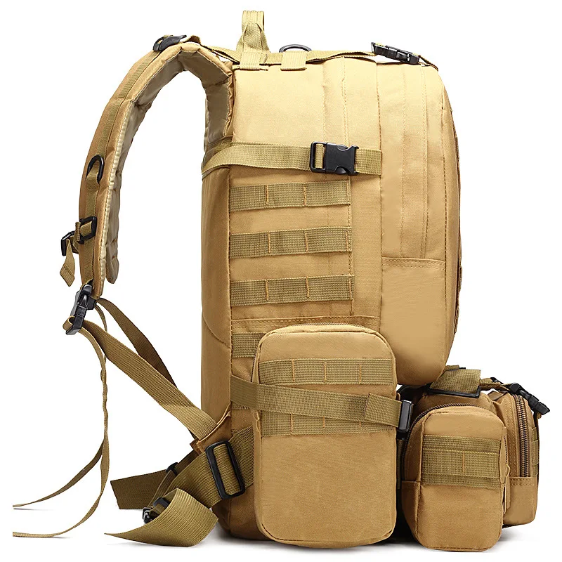 50L Tactical Backpack,Men's Military Backpack,4 in 1Molle Sport Tactical Bag,Outdoor Hiking Climbing Army Backpack Camping Bags