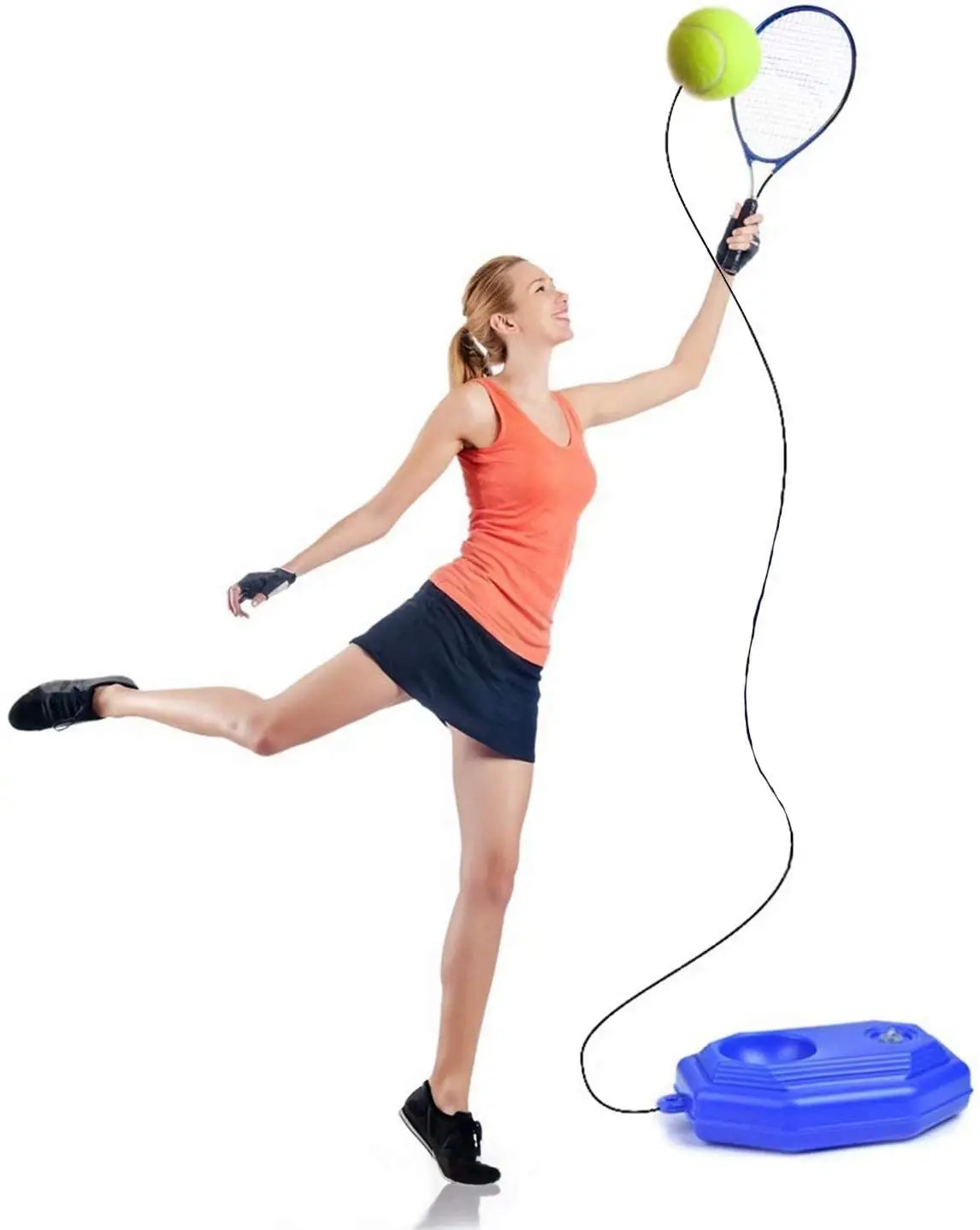 Portable Tennis Trainer with String, 3 Balls, Solo Practice Equipment, Self Training Tool