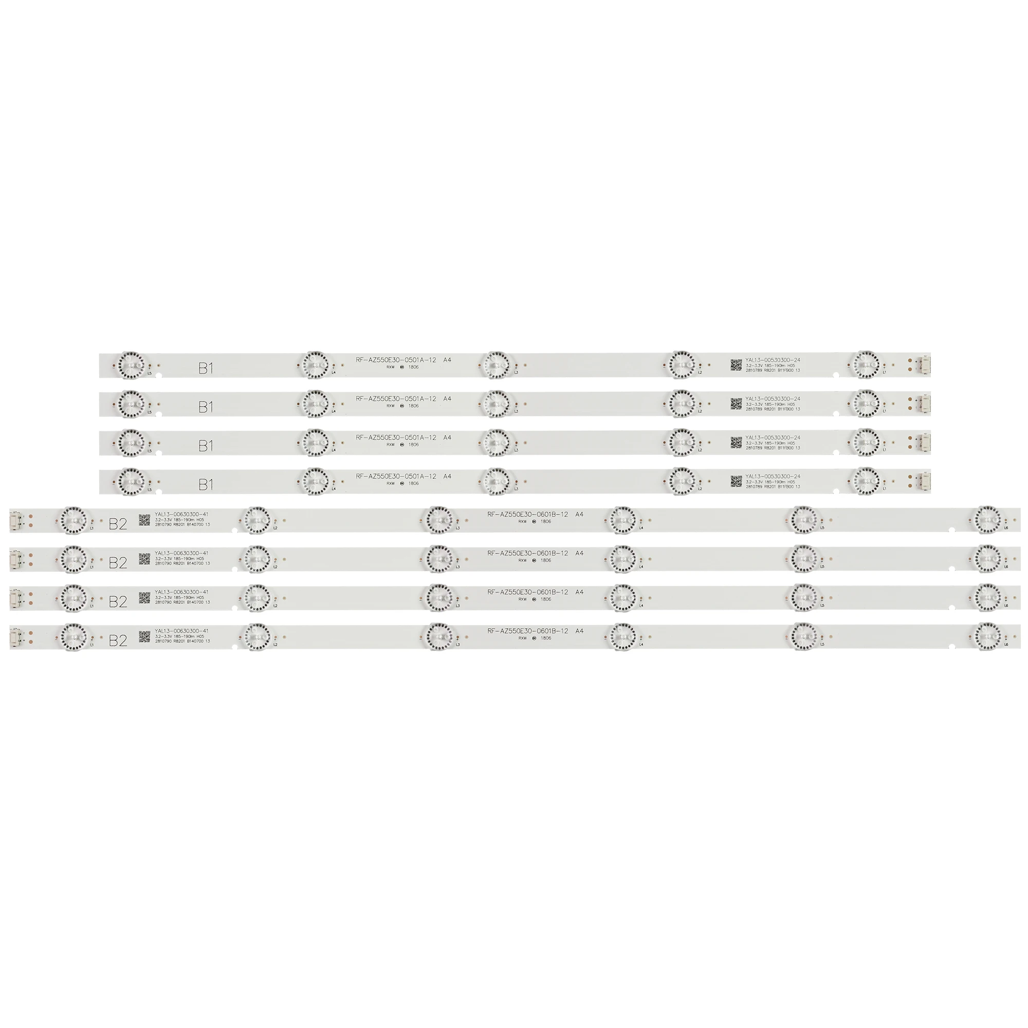 

8pcs/set LED Backlight Strip For Philco PTV55U21DSWNT PTV55U21 55UJ6000 55UJ6200 55UJ620V 55LJ620V RF-AZ550E30-0601B-20 0501A-20