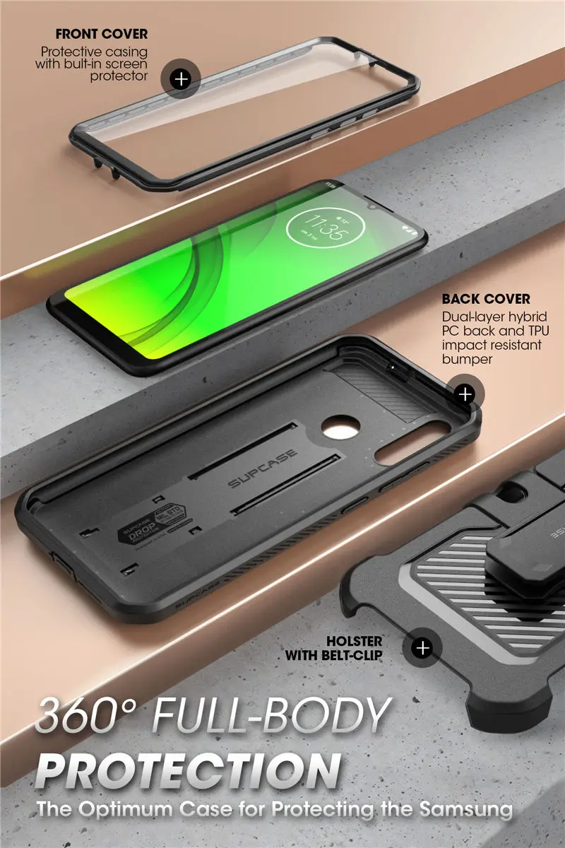 Для Moto E6Plus чехол( выпуск) SUP чехол UB Pro полный корпус прочная кобура защитный чехол на заднюю панель со встроенной защитной пленкой