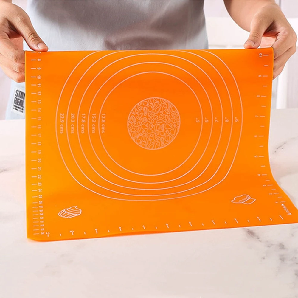 

50x70cm Silicone Children Mat Baking Liner Oven Heat Insulation Pad Dough Cake Maker Pastry Kneading Rolling Kitchen Accessories