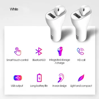 

Wireless Bluetooth Earphone Cigar Lighter USB Charging Compact Portable