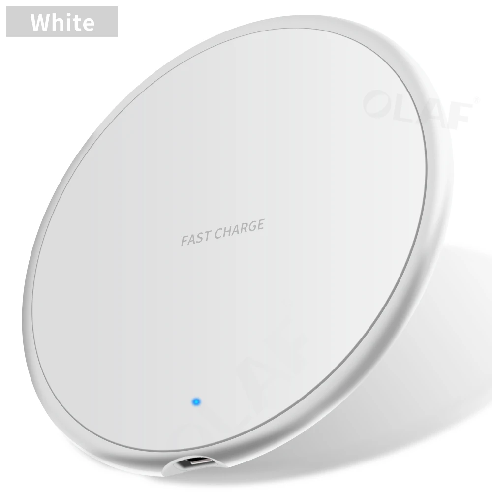10 Вт Быстрое беспроводное зарядное устройство для iphone 11 8 Plus Qi Беспроводное зарядное устройство для samsung S10 huawei P30 Pro зарядное устройство для телефона адаптер - Цвет: White Charger