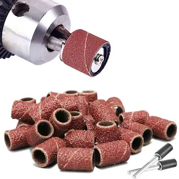 

100pcs Sanding Bands Drums Sleeves Set 80,120, 320, 600 Grit Rotary Tool