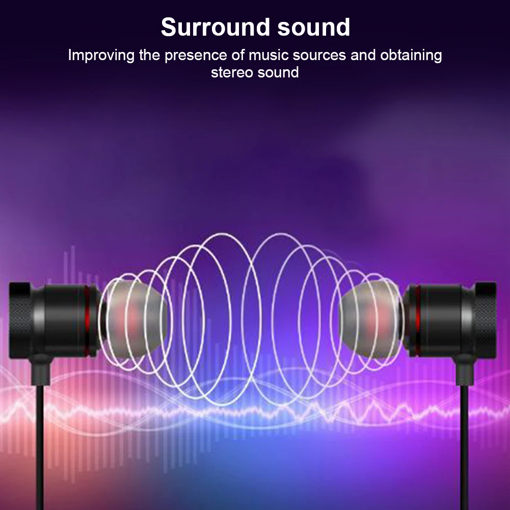 Magnetic Wireless Earphone Bluetooth-compatible Earphone Stereo Sports Waterproof Earbuds Wireless In-ear Headset With Mic wireless headphones bluetooth headset