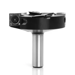 2 flautas madeira plaina bit grande 63.5mm diâmetro de corte 12mm 12.7mm haste carboneto inserção estilo carboneto de superfície fresa