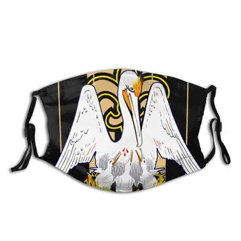 

protective mask with filter Louisiana Flag American Football Team anti dust PM2.5 reuse adult teen child girl