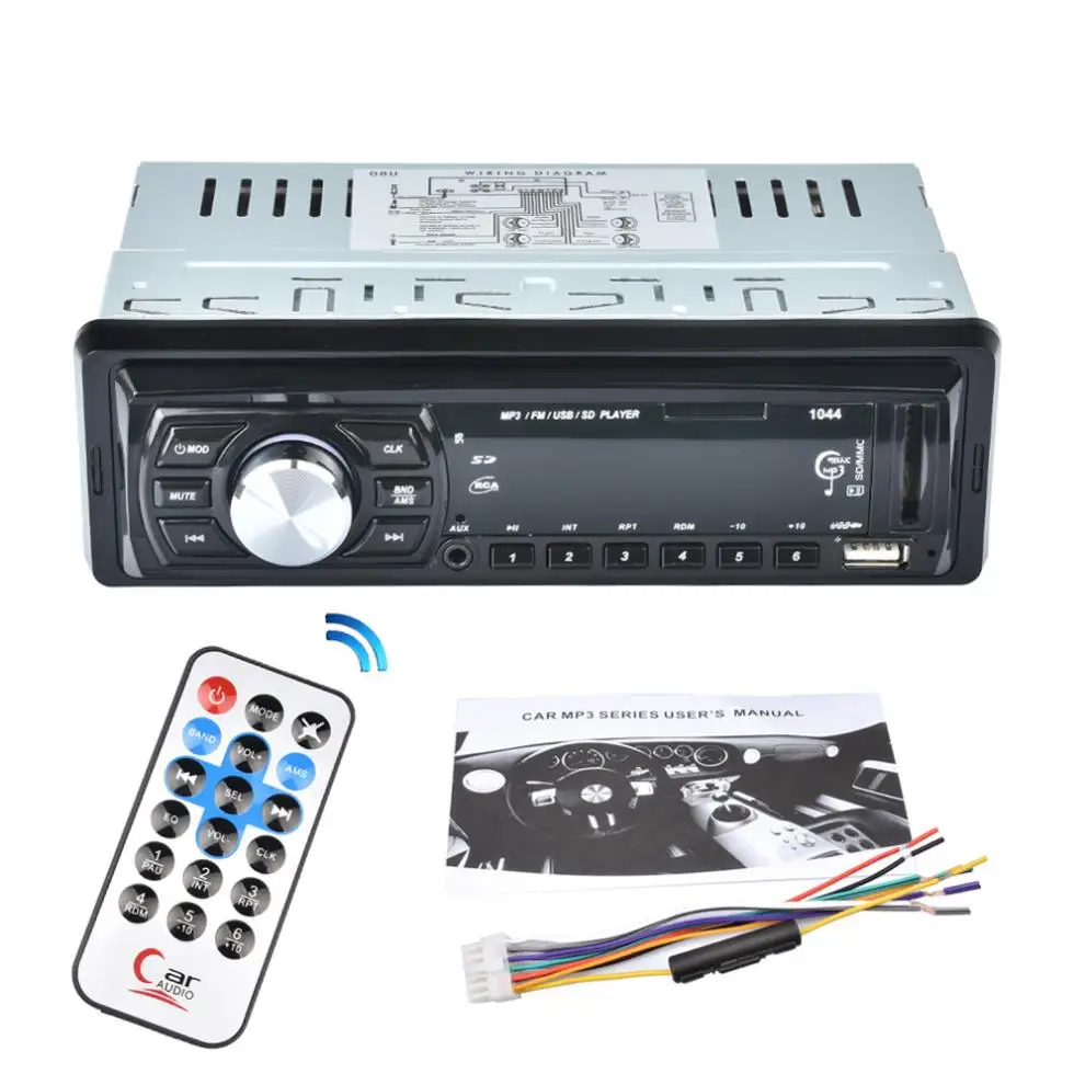 В-dash 50 Вт x 4 FM Автомагнитола стерео аудио плеер светодиодный дисплей FM SD USB MP3 WMA входной приемник с пультом дистанционного управления