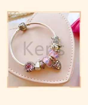 

High Quality Replica 1:1 100%925 Silver Glazed Bear Bracelet Free Shipping