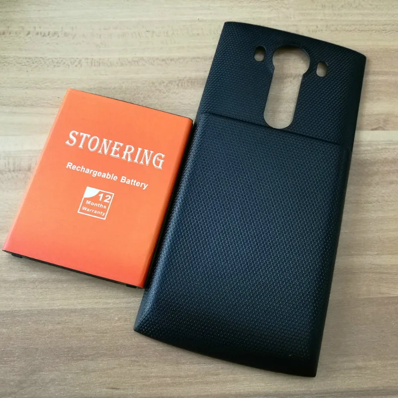 

Stonering телефон для LG V10 H900 VS990 расширенный аккумулятор с задней крышкой чехол черный и белый 6000 мАч BL-45B1F батареи