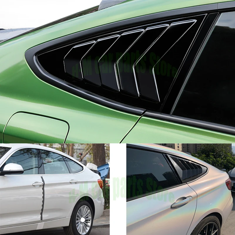 For BMW serie 3 F34 GT 2013-2019 Car Styling Rear Window Triangle Shutters  decoration panel Cover Stickers Trim Class Auto