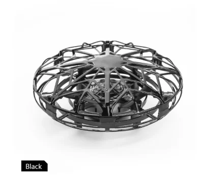 black Мини летающий НЛО RC droneFlayaball индукционный Квадрокоптер Дрон детские игрушки Infraed ручной вертолет анти-столкновения самолета - Цвет: black