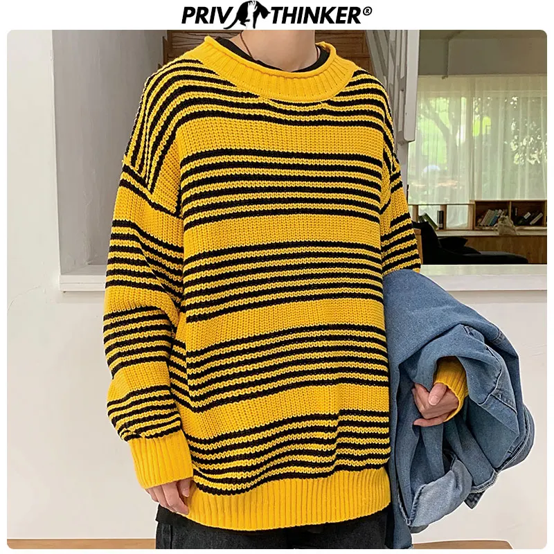 Privathinker, мужской, женский,, осень, зима, полосатый, Мужской пуловер, топы, Повседневный, вязанный, утолщенный, теплый свитер, для мужчин, s, 3 цвета, свитер