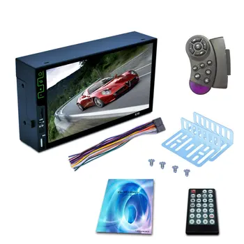 

7" Car MP5 Player 2 Din Touch Screen USB TF AUX-in FM RDS Radio Stereo Audio Player Support Rear View Camera