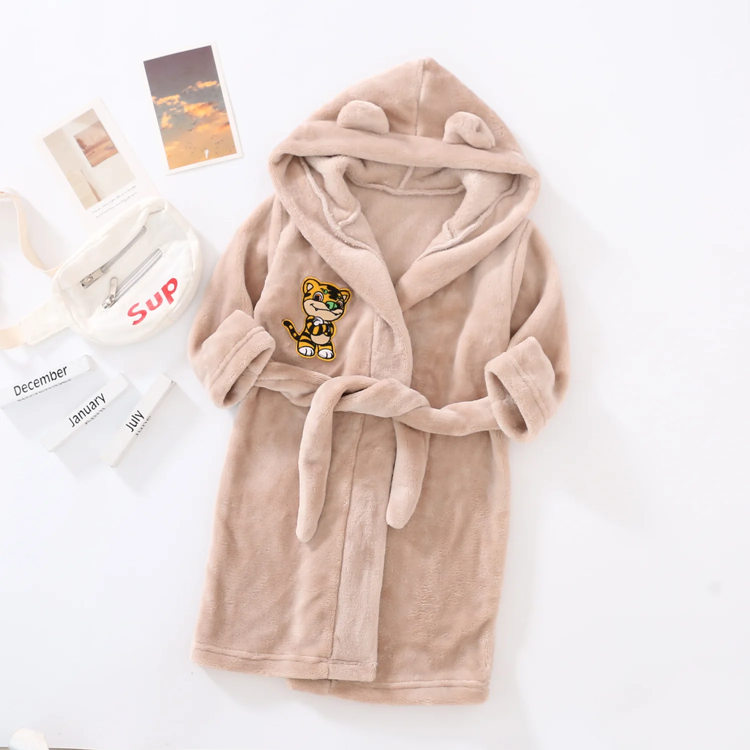 Autumn Girls Boys Pajamas Children Clothes Girls Boys Robes Winter Sleepwear Bathrobe Spring Kids Hooded Bathrobe Clothing