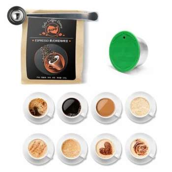

Stainless Reusable Coffee&Milk Capsule Filter Pod For Dolce Gusto W/ Scoop&Brush