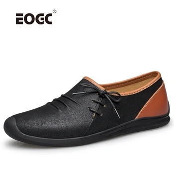

High Quality Natural Leather Men Shoes Slip-on Loafers Moccasins Flats Shoes Breathable Casual Shoes Outdoor Driving Shoes Men