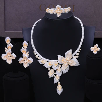 

GODKI Luxury Butterfly Dubai Gold Jewelry Set Nigerian Wedding African Beads Bridal Jewellery Set Cubic Zircon Ethiopian Jewelry