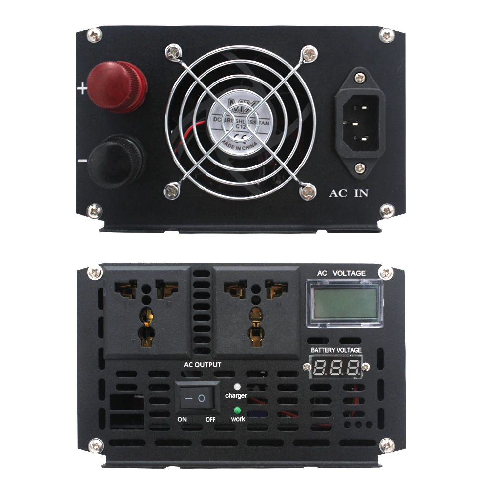 DC 12 V/24 V to AC 220 V-240 V 4000 ВАТТ пиковый ЖК-UPS Чистая синусоида выход/домашний тихий и быстрый заряд инвертор питания