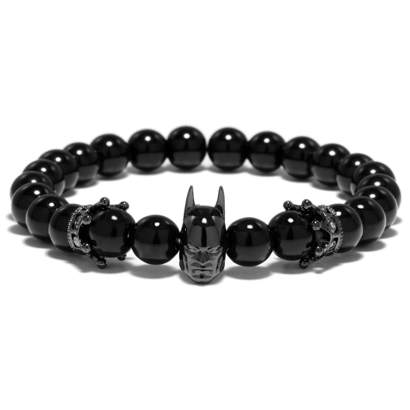 Volcanic Hematite Tiger Eye Mens Bracelet