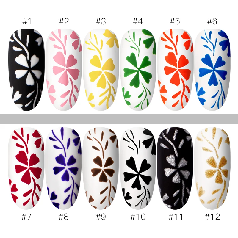Mtssii краска гель для ногтей художественная акриловая живопись цветной гель для рисования УФ-гель Золотой Серебряный чистый УФ-цвет светодиодный DIY лак для ногтей 3D