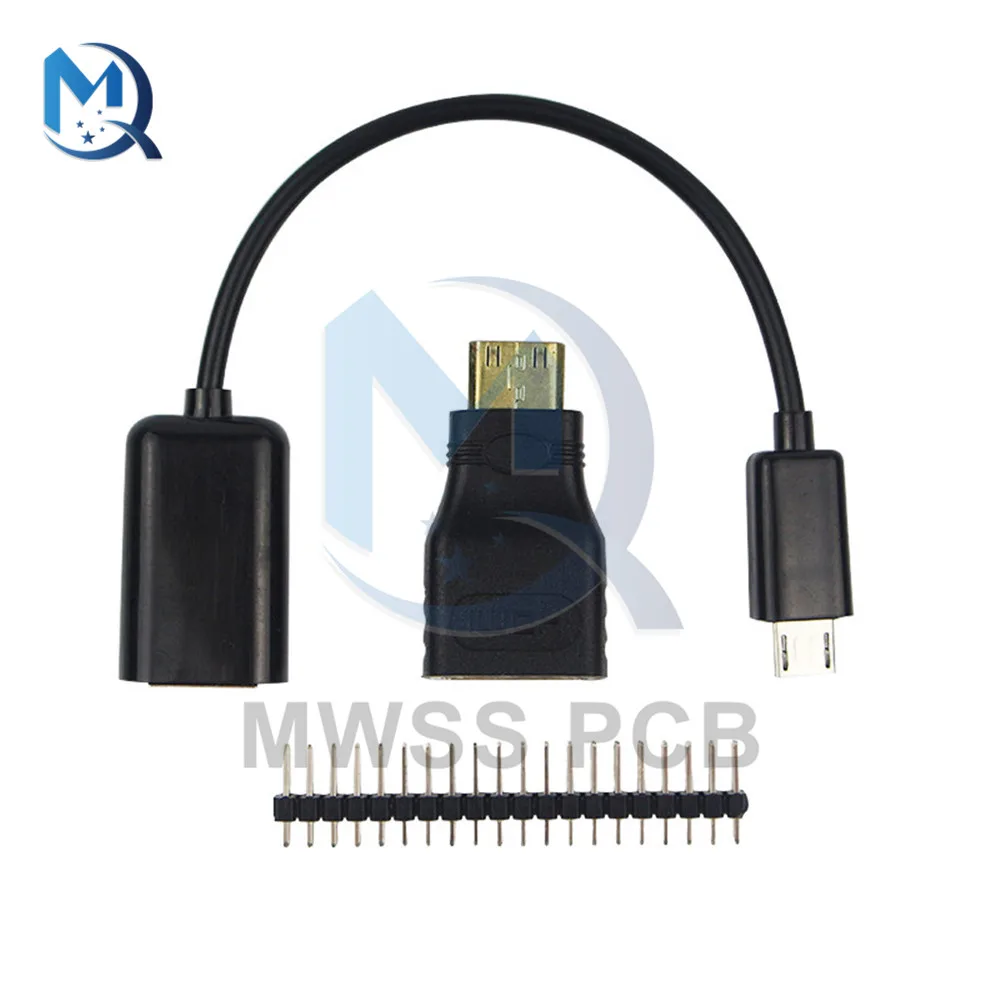 Kit Adattatore 3 In1 Mini Adattatore Maschio A Maschio Femmina Per Raspberry Pi Zero Cavo Da Micro Usb A Usb Con Intestazione Gpio Maschio A 20Pin