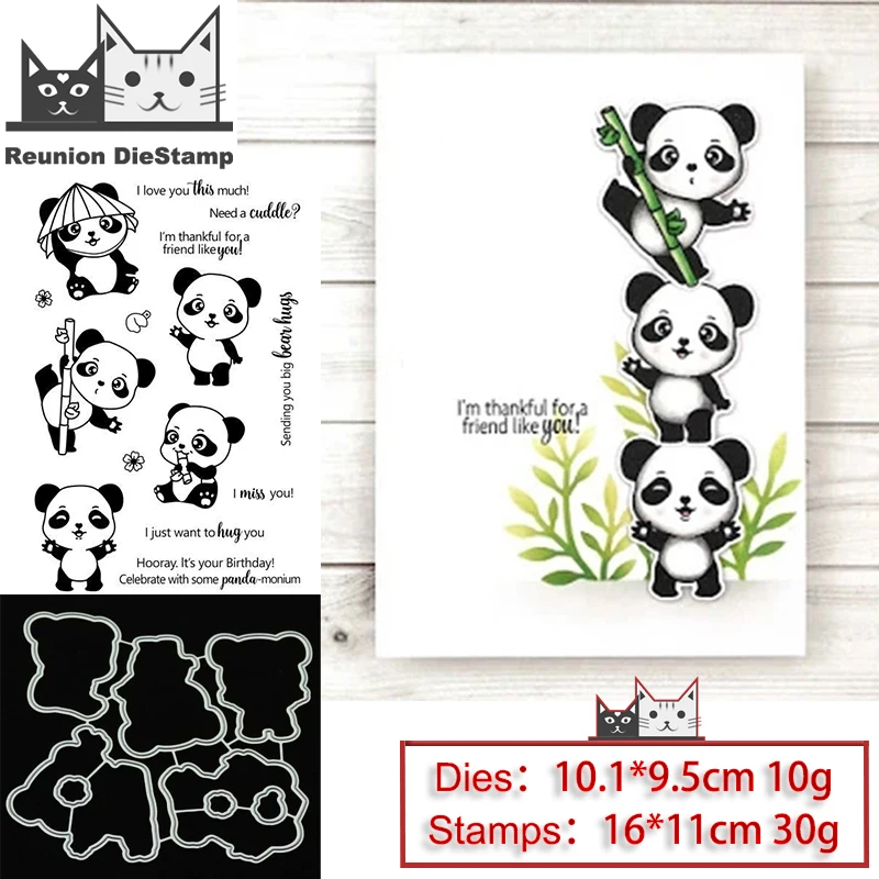 Reunion Panda Metal Cutting Dies and Stamps Stencil for DIY Scrapbooking Photo Album Embossing Decorative Paper Cards 2020 | Дом и сад