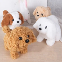 Jouets électroniques intelligents et interactifs pour enfants, chiot en peluche, chien Robot mignon, marche, aboiement, saut, queue de poisson, jouets pour bébé, cadeau d'anniversaire