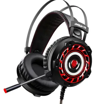 

New 7.1 Gaming Headset Headphones With Microphone For PC Computer For Pc Professional Gamer Earphone Surround Sound RGB Light