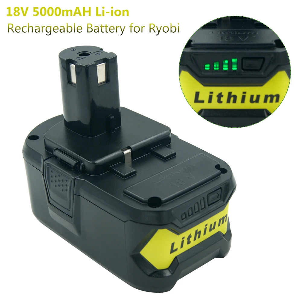 Сменный литий ионный аккумулятор 18 в 5000ач для Ryobi ONE + инструмент RB18L50 P108 P107 P122 P104 P105
