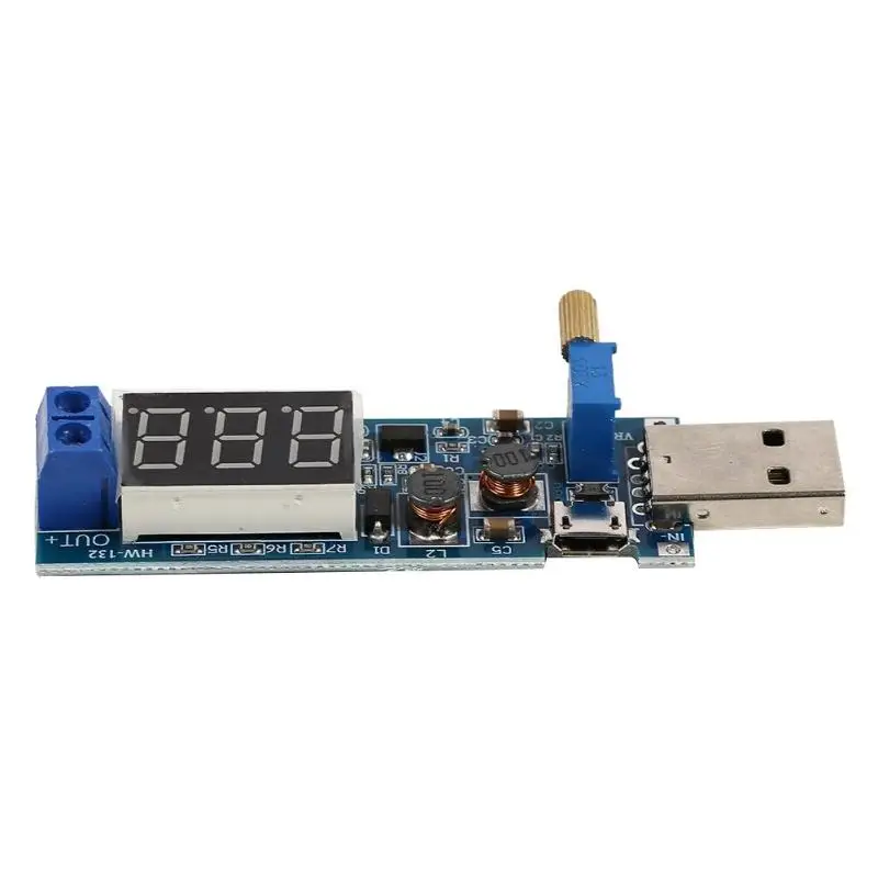 Повышающий блок питания 5 В 3 9 12 24 USB Регулируемый повышающий преобразователь
