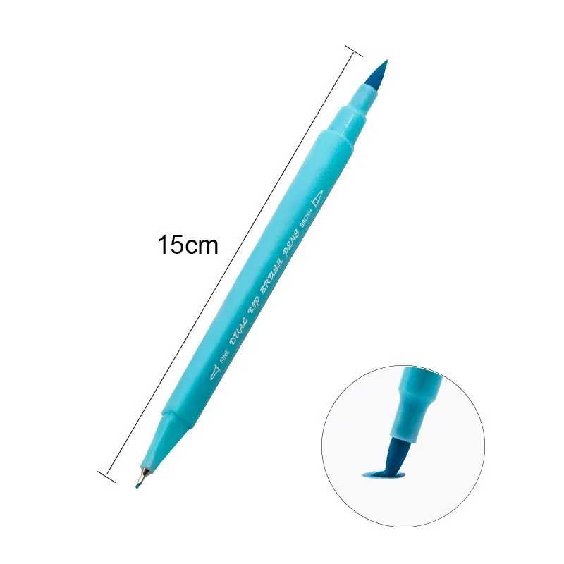 Billig CHENYU 100 Farben Dual Pinsel Kunst Marker Stift Feine Spitze und Pinsel Zeichnung Malerei Aquarell Stifte für Färbung Manga Kalligraphie