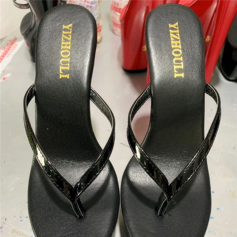 17 cm platform sandals, 7 inch fashion party flip-flops with high heels, sexy women's stage slippers