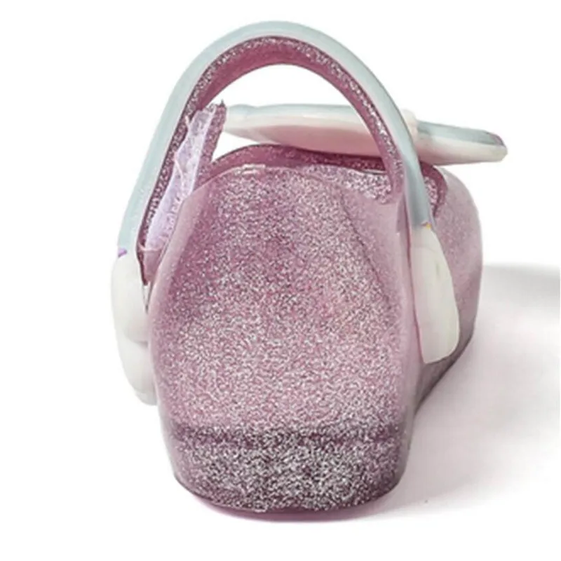 Mini Melissa/2020 прозрачные сандалии в виде единорога обувь для девочек зимняя