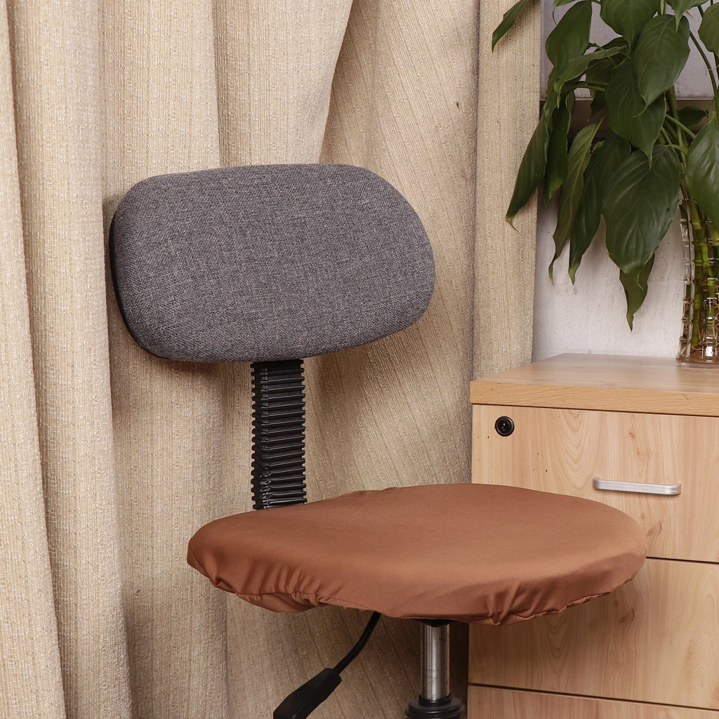 Antifouling Round Square Chair Seat Cover Dining Wedding Party Event Chair Slipcover, Fits Most Standard Chair