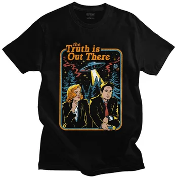 

Vintage The X Files T-shirt Men The Truth Is Out There Tshirt Anime Harajuku Streetwear Cartoon Tee Short Sleeve Cotton T-shirt