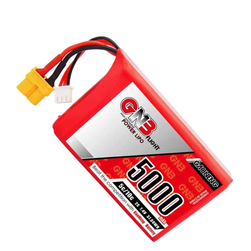 Batteria Lipo 2S 7.4V Gnb 5000Mah 5C Per Radiomaster Tx16S Jumper T16 T18 Trasmettitore Radio Rc