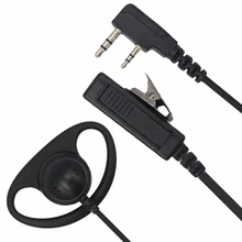 

D Loop Headset Security Communication Earphone Bodyguard 2 Wire Walkie Talkie Earpiece for Kenwood Baofeng Two Way Radio