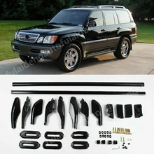 Для Lexus LX470 4700 1998-2007 черные алюминиевые багажники на крышу рельсы для багажа аксессуары для стайлинга автомобилей