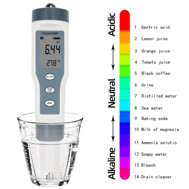 Профессиональный Цифровой тест воды er 4 в 1/3 в 1 тест EC/TDS/PH/TEMP контроль качества воды тест er комплект для бассейнов питьевой воды