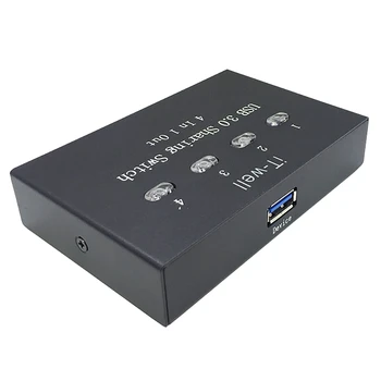 

IT-Well USB Printer Sharing Device, 4-Port Manual Drive-Free USB 3.0 Switch 4 in 1 Out Sharing Converter