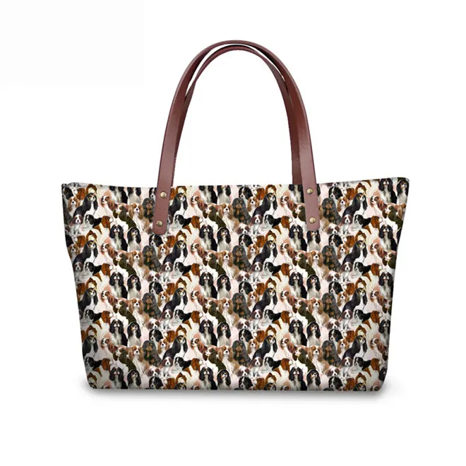 FORUDESIGNS/женские сумки с принтом таксы и собаки, сумки с верхней ручкой, роскошные сумки, женские сумки, дизайнерские женские пляжные сумки - Цвет: ZJZ079AL