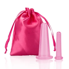 2 шт. силиконовые присоски массажные вакуумные банки массажные чашки для тела массажные банки для лица вакуумные банки антицеллюлитный массажер