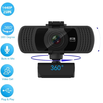 

2K HD Webcam Conference USB Computer Camera With Microphone Web Camera For Video Calling Network Teaching Office Meeting